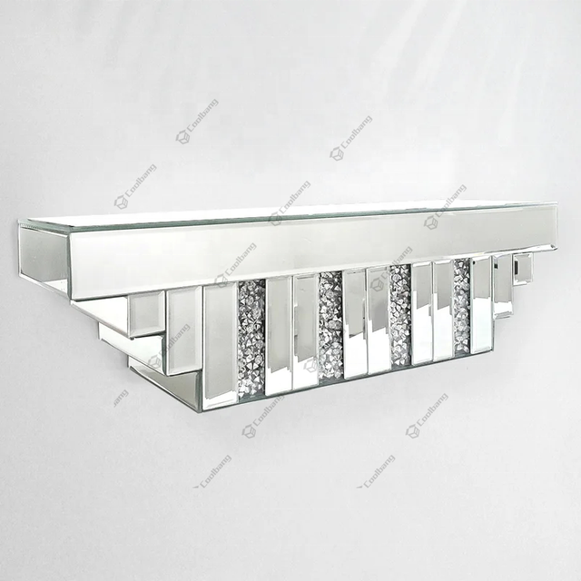 Floating Corner Decorative Wall Shelf Mounting Bookcase Wall Mirror Shelf