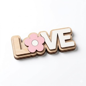 Adorno de Madera con Letras de AMOR Personalizables, Arte en Madera Cortado con Láser para Decoración del Hogar y Regalo del Día de San Valentín - Product Image 3