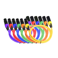 Cable de Micrófono XLR con Código de Color SJTW, Cable Balanceado Profesional, Conectores de Aleación de Zinc, Blindaje Trenzado de Cobre Libre de Oxígeno