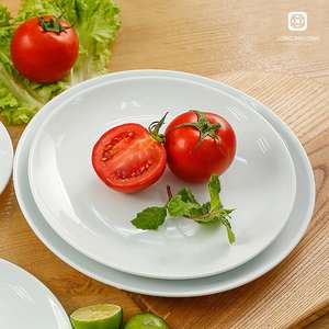 Assiette à dîner ronde en céramique incurvée artisanale vaisselle artisanale vietnamienne rustique pour la maison et le restaurant - Product Image 3