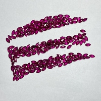 HQ GEMS Marquise 2.5X5mm Kualitas 3A Sintetis 8 #   Harga Batu Korundum Ruby Darah Merpati Per Karat