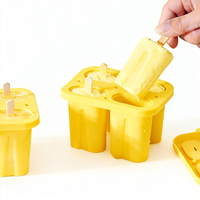 CHINFAI Nouveau moule à glace en silicone réutilisable pour cuisine, motif dessin animé, qualité alimentaire, pour bâtonnets glacés faits maison, outils de fabrication de glaces DIY