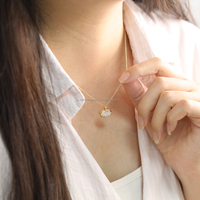 Collier tendance haut de gamme en or massif 14 carats avec pendentif en moissanite et chaîne à maillons pour fiançailles, mariage, anniversaire et cadeaux de fête