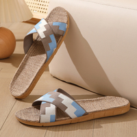 Nouveau Venir Fond Plat Diapositives Sandales Mode Tendance Antidérapant Respirant Maison Pantoufles pour Femmes