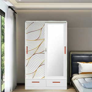 Armario personalizado de acero barato de doble puerta armario de almacenamiento de Metal moderno con cajones deslizantes para uso <span class=keywords><strong>en</strong></span> muebles de Hotel - Product Image 1