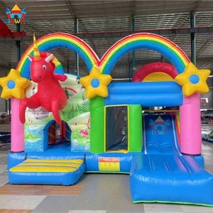 Château Gonflable Commercial Licorne Prix Usine Combo 5x4 Mètres en PVC Marque WINWAYTOYS Vente en Gros Chine - Product Image 1