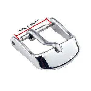 CAOWTAN <span class=keywords><strong>Boucle</strong></span> de montre en acier inoxydable 16 18 20 22mm pour bracelet <span class=keywords><strong>Boucle</strong></span> <span class=keywords><strong>ardillon</strong></span> en métal Noir Or Argent Rose Bracelet Fermoir Accessoires - Product Image 2