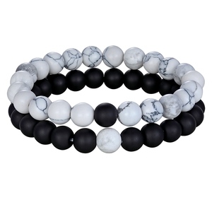 Lot de 2 bracelets de yoga en pierres naturelles, <span class=keywords><strong>7</strong></span> styles, perles, cadeau pour homme, bijoux porte-bonheur - Product Image 4