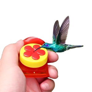 Mini mangeoires à colibris à main mangeoires à oiseaux en plastique avec ventouse perchoir de fenêtre et brosse de <span class=keywords><strong>nettoyage</strong></span> pour une utilisation en plein air - Product Image 1