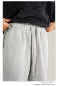 Pantalones Rectos Anchos y Holgados con Forro de <span class=keywords><strong>Terciopelo</strong></span> para <span class=keywords><strong>Hombre</strong></span> K2429, Otoño 2025, Estilo Urbano Americano, Lavado de Marca - Product Image 4