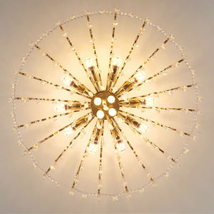 Роскошная французская хрустальная современная железная люстра с регулируемой высотой, энергосберегающая, с регулировкой яркости, золотая, средняя, 3 года гарантии, для виллы - Product Image 5