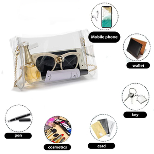 Sac à bandoulière Transparent étanche avec logo personnalisé, sac à bandoulière Transparent approuvé par le stade, sac à main Transparent, sac fourre-tout Transparent - Product Image 3