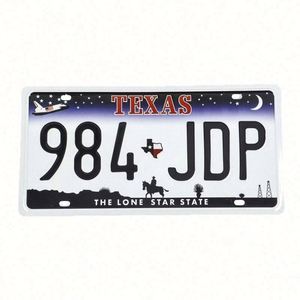 Nouvelle plaque d'immatriculation de voiture de collection en aluminium imprimé, plaqué or, gaufrée, de haute qualité, à prix abordable, modèle USA - Product Image 1