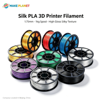 Filament PLA MakePlanet 1,75 mm 1 kg (2,2 lb) haute vitesse mat multicolore pour imprimante 3D, modèle de moulage