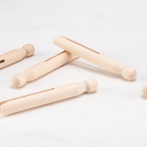 Pinzas de madera para ropa, duraderas, para guardar en el armario, con acabado natural, estilo tradicional. - Product Image 1