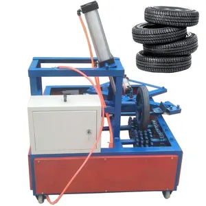 tyre cutting machine automatic tire recycling circle ring recicling sidewall cutter machine