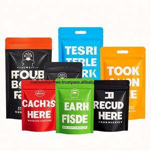 Custom Printed 3.5g Mylar <b>Bag</b> Small Resealable Ziplock PET Plastic Packaging White Blue Red Gold Edible Candy <b>Cookie</b> Smell Proof - Product Image 6