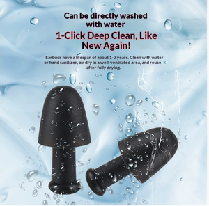 مجموعة مشابك أنف وسدادات أذن سيليكون مقاومة للماء احترافية، سدادات أذن للسباحة بتقنية التوصيل العظمي للبالغين - Product Image 2