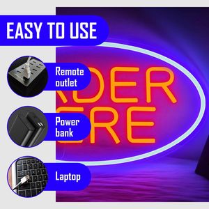 Insegna Luminosa 'Order Here' per Decorazione Murale, Illuminazione Commerciale Notturna per Negozi, Saloni, Fiorai, Caffetterie, Ristoranti, <span class=keywords><strong>Bar</strong></span>, Elettronica - Product Image 5