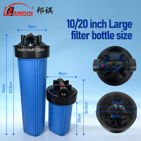Boîtier de filtre à eau en plastique Big Blue pour toute la maison, 4,5 po x 10 po, 20' x 4,5 Jumbo, débit de 3000 L/H, 1 an, usage domestique extérieur
