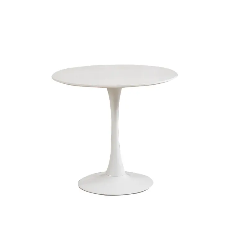 2021 Hot Sell Small Modern Household Round Table Nordic Dining Simple White Baking Paint Negotiation Round table