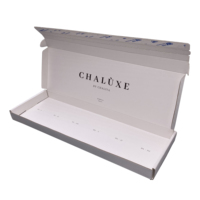 Caja de Envío de Lujo Rosa Personalizada con Recubrimiento UV, Laminado Mate, Grabado en Relieve, Diseño de Carpeta de Tamaño Pequeño para Cosméticos y Pestañas Postizas