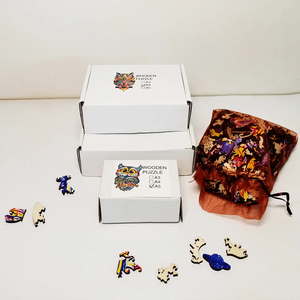 Puzzle en bois artisanal 3D personnalisé par <span class=keywords><strong>le</strong></span> fabricant TT-WT-15, motif animal <span class=keywords><strong>loup</strong></span> <span class=keywords><strong>et</strong></span> <span class=keywords><strong>lion</strong></span>, vente en gros, design animal, puzzle en bois transfrontalier - Product Image 5