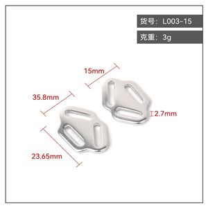 Aluminum Alloy Adjustable Buckle Three Hole Bag <b>Hardware</b> Pet Harness Backpack Connection Triangular Buckle - Product Image 2