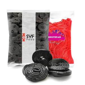 Bonbons à la saveur de fruits en vrac de haute qualité halal, bonbons à la réglisse enroulée en forme <span class=keywords><strong>d</strong></span>'<span class=keywords><strong>escargot</strong></span>, bonbons gélifiés acidulés en forme de bande - Product Image 2