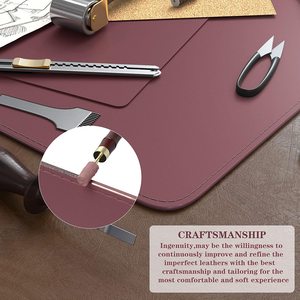Tapis de bureau imperméable en cuir PU, grand tapis de souris à double face, protecteur de Table pour ordinateur portable et de bureau - Product Image 3
