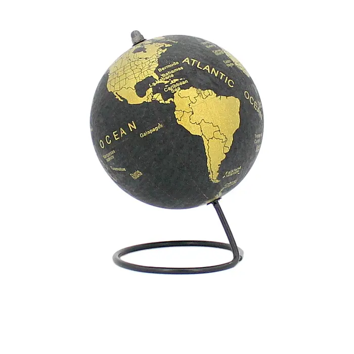 2024 โรงงานโดยตรง 14 ซม.สีดําทองสาย American รัฐพร้อมโลกภาษาอังกฤษ Cork Globe Earth Globe สําหรับตกแต่งและการศึกษา