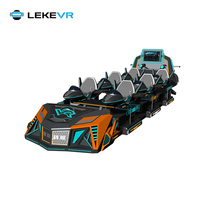 LEKE increíble diseño fresco VR buque de guerra simulador de vuelo cabina rentable avión VR simulador Metal acero público aventura parques