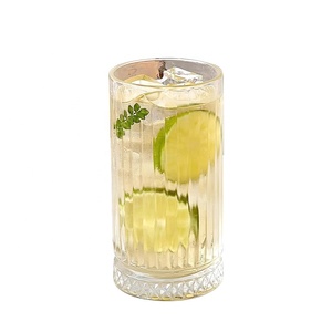 Vasos de cóctel de whisky de fondo grueso de vidrio acanalado de gran capacidad - Product Image 6