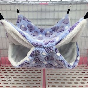 Guinea lợn chồn nhỏ vật nuôi lồng võng, hai lớp đường tàu lượn võng giường ấm lông cừu lồng treo võng - Product Image 6