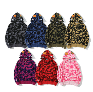 <span class=keywords><strong>Felpa</strong></span> con Cappuccio Bapees Camouflage Shark 2026 di Alta Qualità, 100% Cotone, Zip Integrale, Unisex, Streetwear - Product Image 2