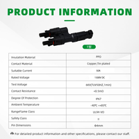 Connecteur photovoltaïque de type Y PV T3 1500V 50A pour connexion parallèle de panneaux solaires