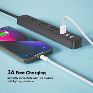 VIDVIE chất lượng tốt Trắng 1.2m 2M nylon 5V 3A USB sạc nhanh Cáp dữ liệu chiếu sáng cho Iphone - Product Image 4