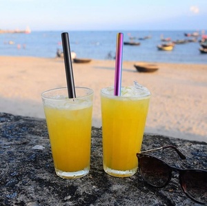 8.5"x12mm Metal Boba <strong>Straws</strong> Extra Wide Stainless Steel Smoothie <strong>Straw</strong> Reusable Drinking <strong>Straws</strong> for Bubble Tea/<strong>Milkshakes</strong> - Product Image 2