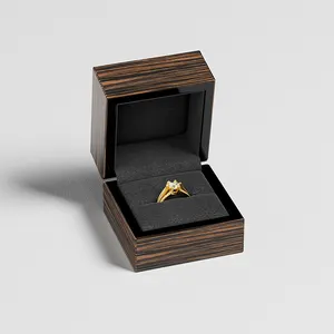 2024 nuevo estilo de madera para hornear pintura anillo pulsera pendiente collar caja joyería caja de embalaje joyería caja de regalo
