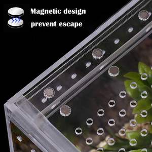 Easy Assemble Clear Acrylic Reptile Terrarium Custom Ventilated for <b>Chameleon</b> Spider Beetle Tarantula <b>Cage</b> - Product Image 5
