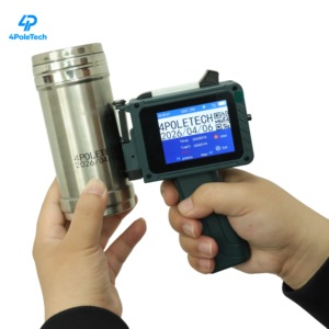 Imprimante à jet d'encre portable intelligente 4POLETECH 12,7 mm à séchage <span class=keywords><strong>rapide</strong></span> pour <span class=keywords><strong>impression</strong></span> sur métal, tuyau, acier, tissu, imprimante à jet d'encre portative améliorée - Product Image 2