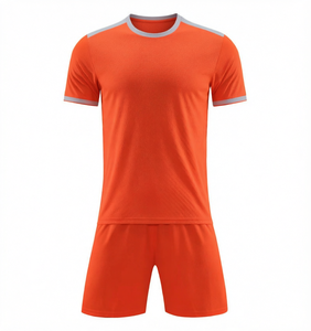 Ensemble de maillot et short de football respirant en mesh pour hommes ZYREX WEARS, séchage rapide, kit d'entraînement athlétique, nom d'équipe personnalisé, impression numérique - Product Image 1