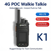 Radio Walkie Talkie GaodaPTT 4G K1 Jangkauan Jauh POC Radio Modul CAT1 Platform Gxin Senter LED Radio Genggam Dua Arah Global