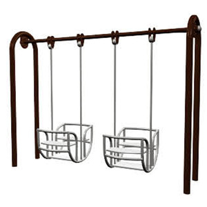 ชุดชิงช้าสนามเด็กเล่นคุณภาพดี สีขาว สำหรับกลางแจ้ง อุปกรณ์ออกกำลังกาย - Product Image 1