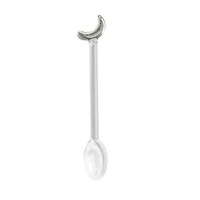Cuillère décorative de table pour l'Aïd Moubarak 2026, Ramadan, 12 cm, petite cuillère en verre borosilicate, cuillère à glace, dessert, café