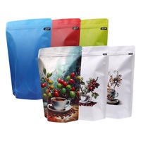 Sachet Doypack 250g en Papier Kraft et Feuille d'Aluminium avec Fermeture Zip, Qualité Alimentaire, pour Emballage de Grains de Café et Feuilles de Thé, Impression Personnalisée