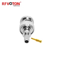 Connecteur RF droit à sertir de soudure de prise mâle BNC pour câble Coaxial WTR195 étanche BNC étanche pour câble Coaxial WTR195