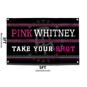 Декоративный флаг Pink Whitney, юмористический настенный баннер для бара, клуба, вечеринок и декора стен в мужской комнате, 3x5 футов - Product Image 4