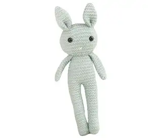 Boneco de pelúcia artesanal de coelho, brinquedo de crochê coelho do bebê, presente para recém-nascido
