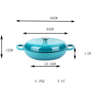 Four hollandais en céramique orange de haute qualité d'approvisionnement direct d'usine Offre Spéciale Marmite en <span class=keywords><strong>fonte</strong></span> <span class=keywords><strong>émaillé</strong></span>e écologique - Product Image 3